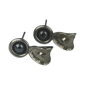 Boucles d'oreilles pendentif grises